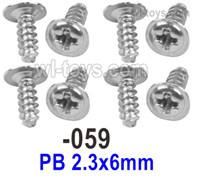 UDI RC 1603 Parts-Screws with 5 media.1601-059.PB 2.3x6mm.Total 8pcs. UDI 1603 1/16 Rally Car Accessories..
